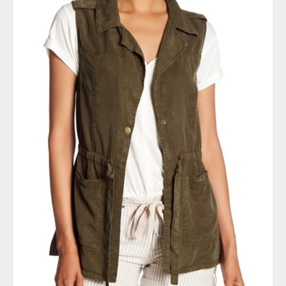 Sanctuary Anorak Vest Olive Army Green new - Picture 2 of 3